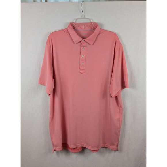 Johnnie-O Mashie Prep-Performance Polo Shirt Pink/Salmon Men's Size 2XL/XXL - Picture 1 of 14